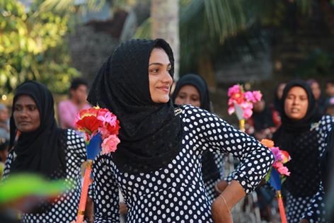 A-lady-performing-a-traditional-Maldivian-dance-during-eid-celebrations