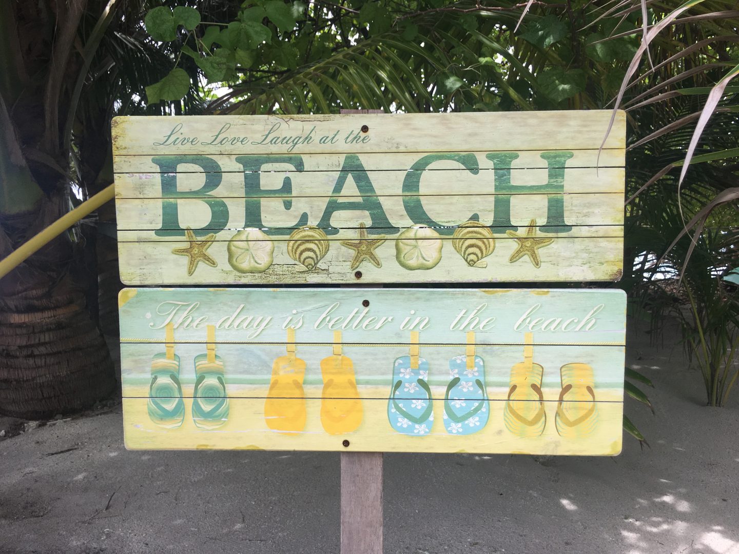 Beach-Sign-Board-at-a-local-island