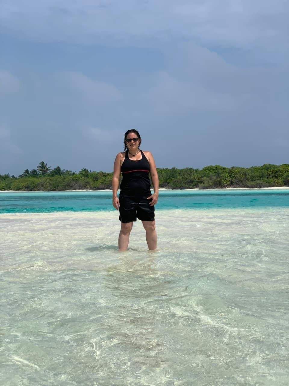 Dina-on-her-aquatic-shenanigans-during-her-stay-in-Maldives